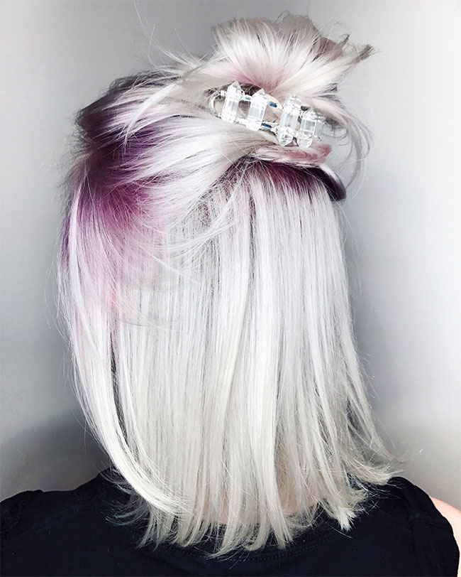 Purple shadow root by Chris Weber Hair
