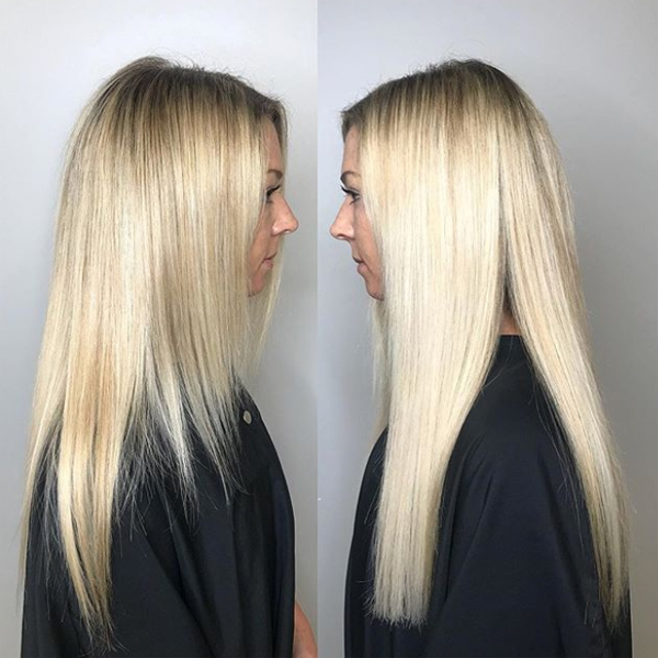 before and after tape-in extensions transformation great lengths extensions