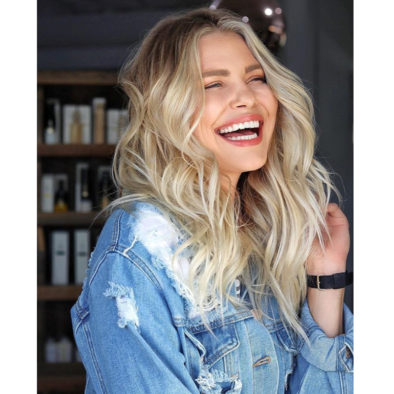 Lo Wheeler Davis IGK Hair Beachy Blonde Balayage Hair Painting Styling Waves Tips