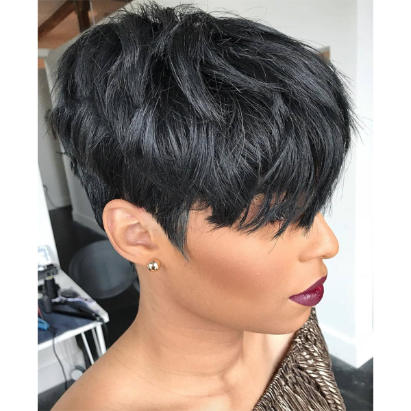 pixie cut on natural black hair Pekela Riley pekelariley