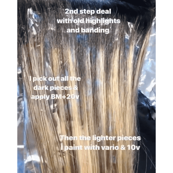 Shawna Russell @hairbyshawna_russell Corrective Balayage How To Correct Bad Balayage Haircolor Blonde Blonding Step By Step