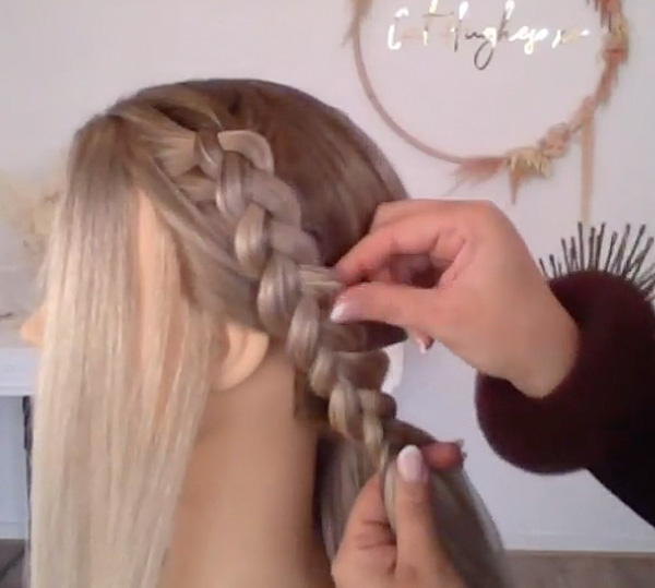 semi halo braid how to tutorial @cathughesxo moroccanoil styling bridal hair trends