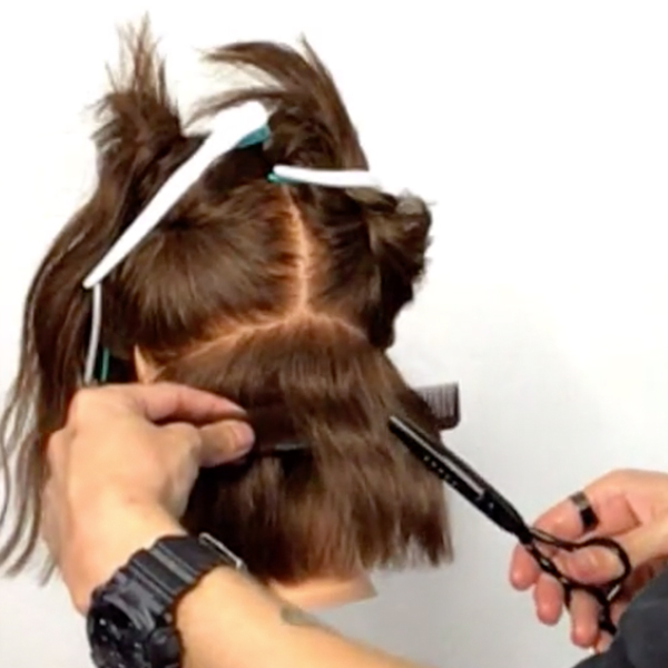 HOW TO CUT A BLUNT TEXTURIZED BOB HAIRCUT TUTORIAL @HAIRBYZACK MOROCCANOIL CUTTING THE PERIMETER ELEVATION TENSION MISTAKES AND SOLUTIONS VIDEO HOW TO