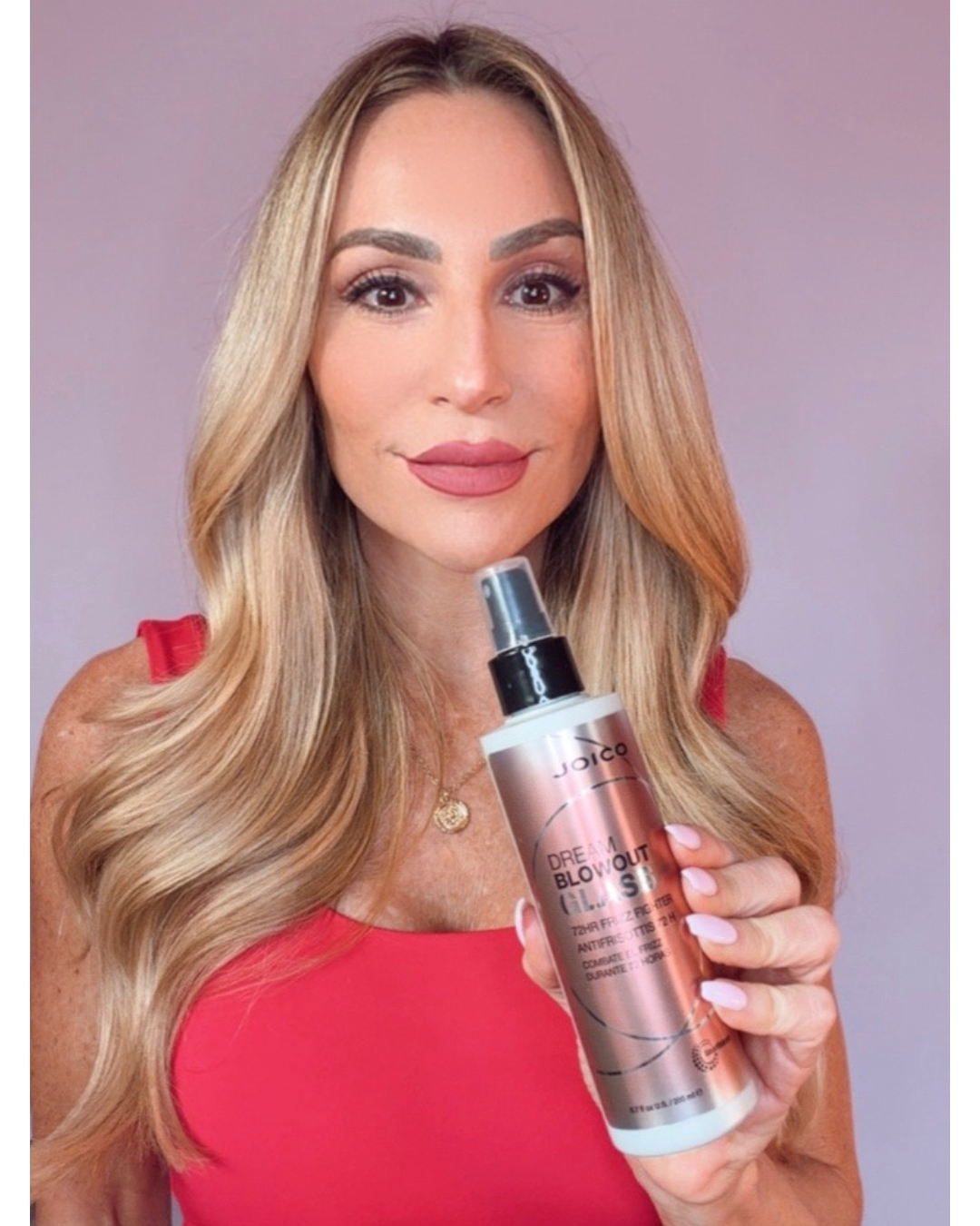 dream blowout glass and a blowout Photo courtesy of Joico