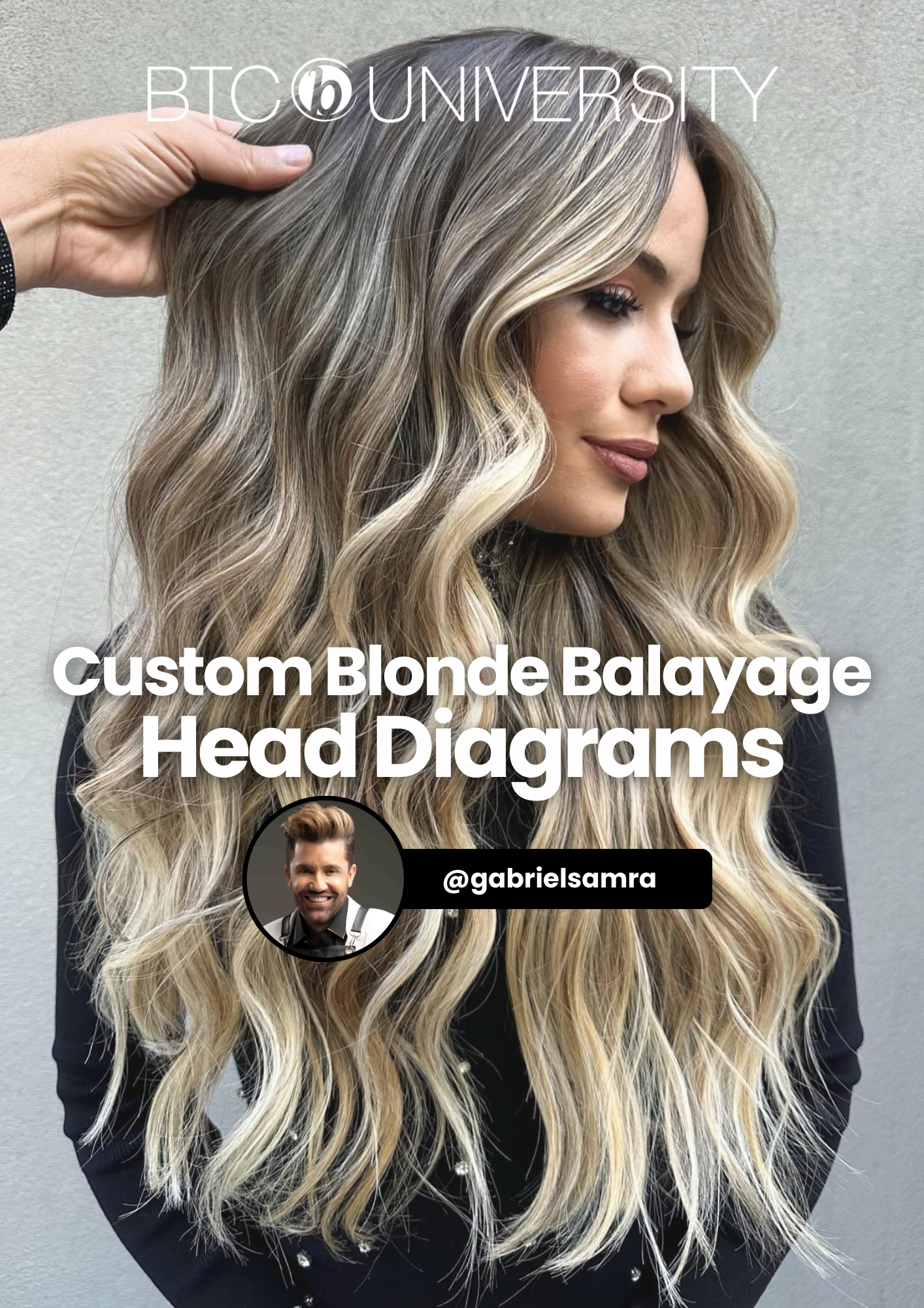 Custom Blonde Balayage Head Diagrams