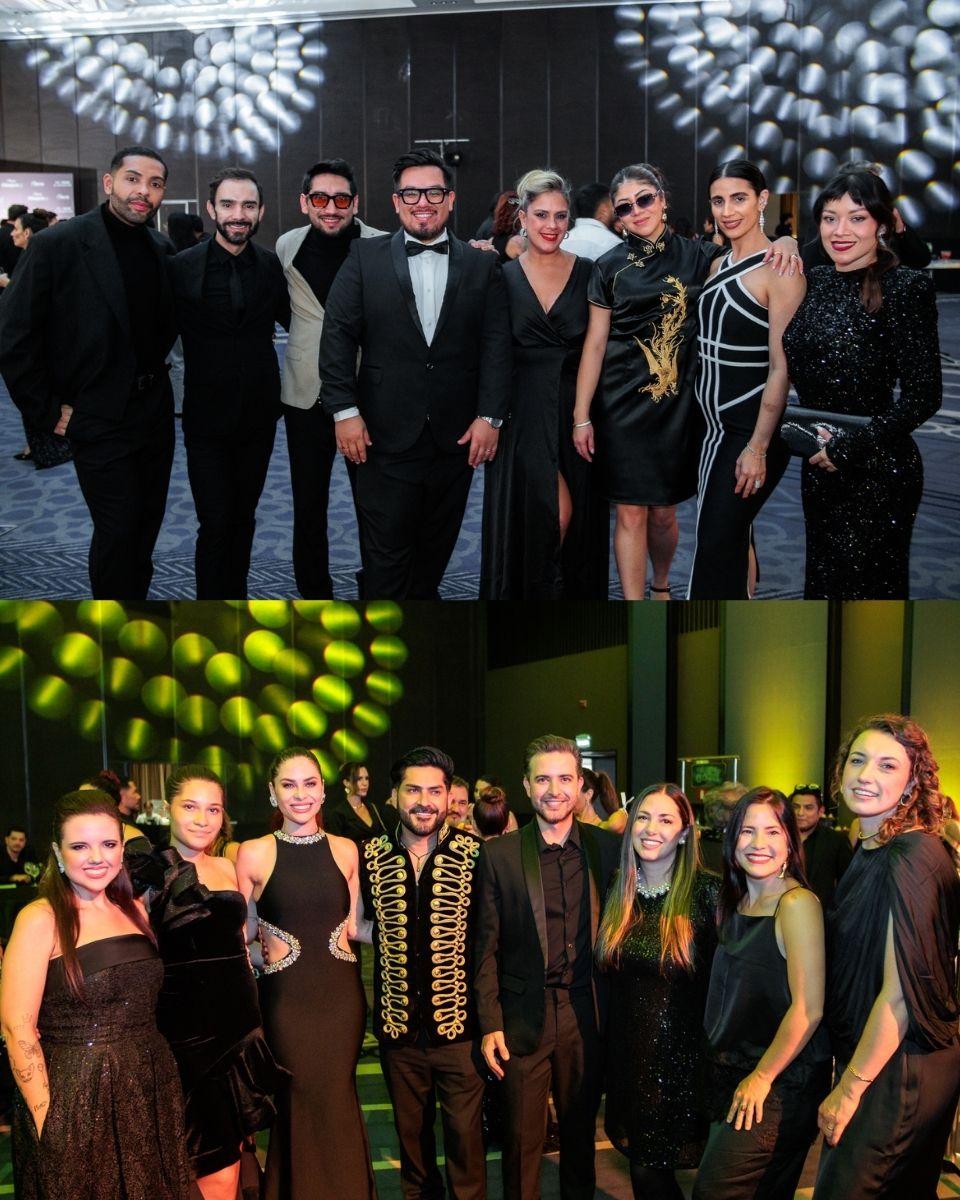 Guests pose together throughout the black-tie gala during the closing celebration.