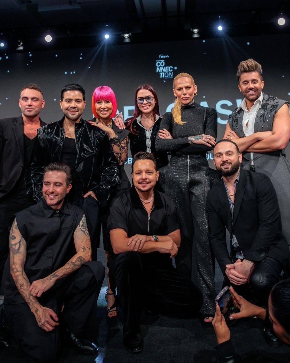 The TRUSS Global Stage Team poses together before the final runway presentation.