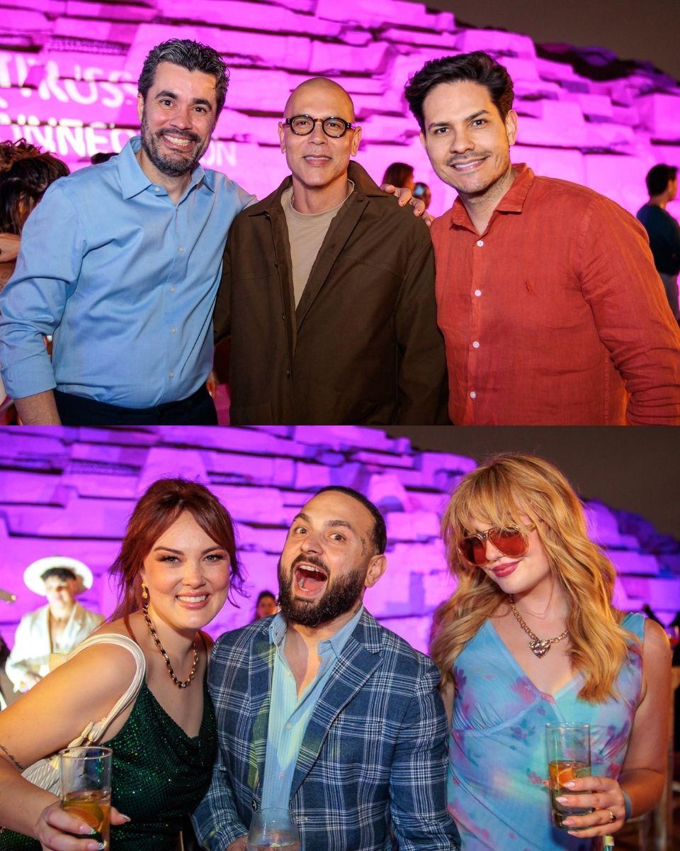 Luis Alfredo, Z Couto, Everton Muller, Alessandra Heck, Asil and Behindthechair.com Senior Editor Lauren Freas pose together during a TRUSS Professional event in Lima, Peru.