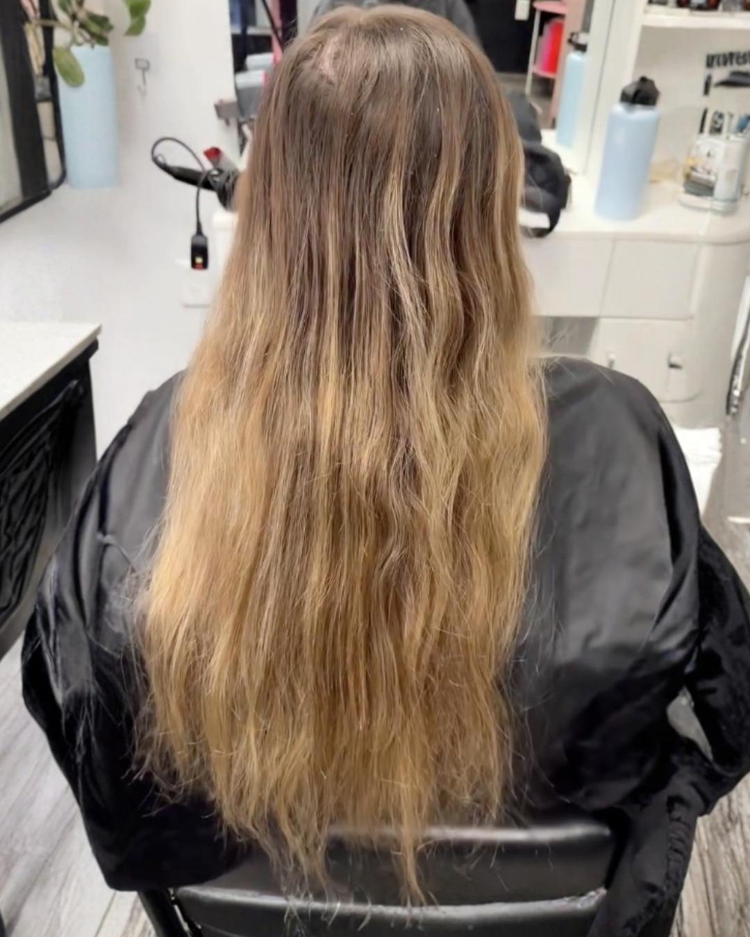 before blonding Photo Credit Instagram via @sammiejones_hair