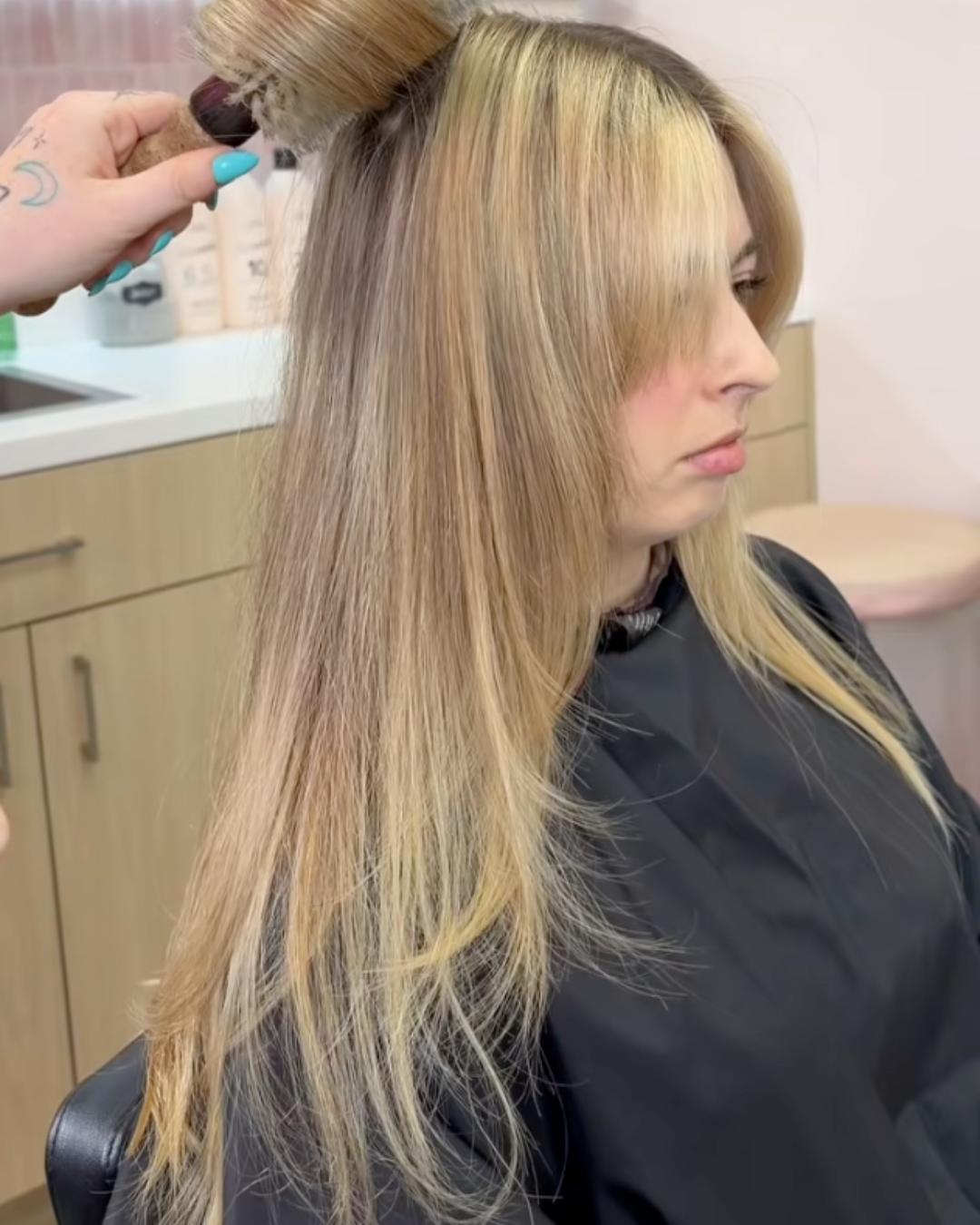 set hair with a cool blast Photo courtesy of GA.MA