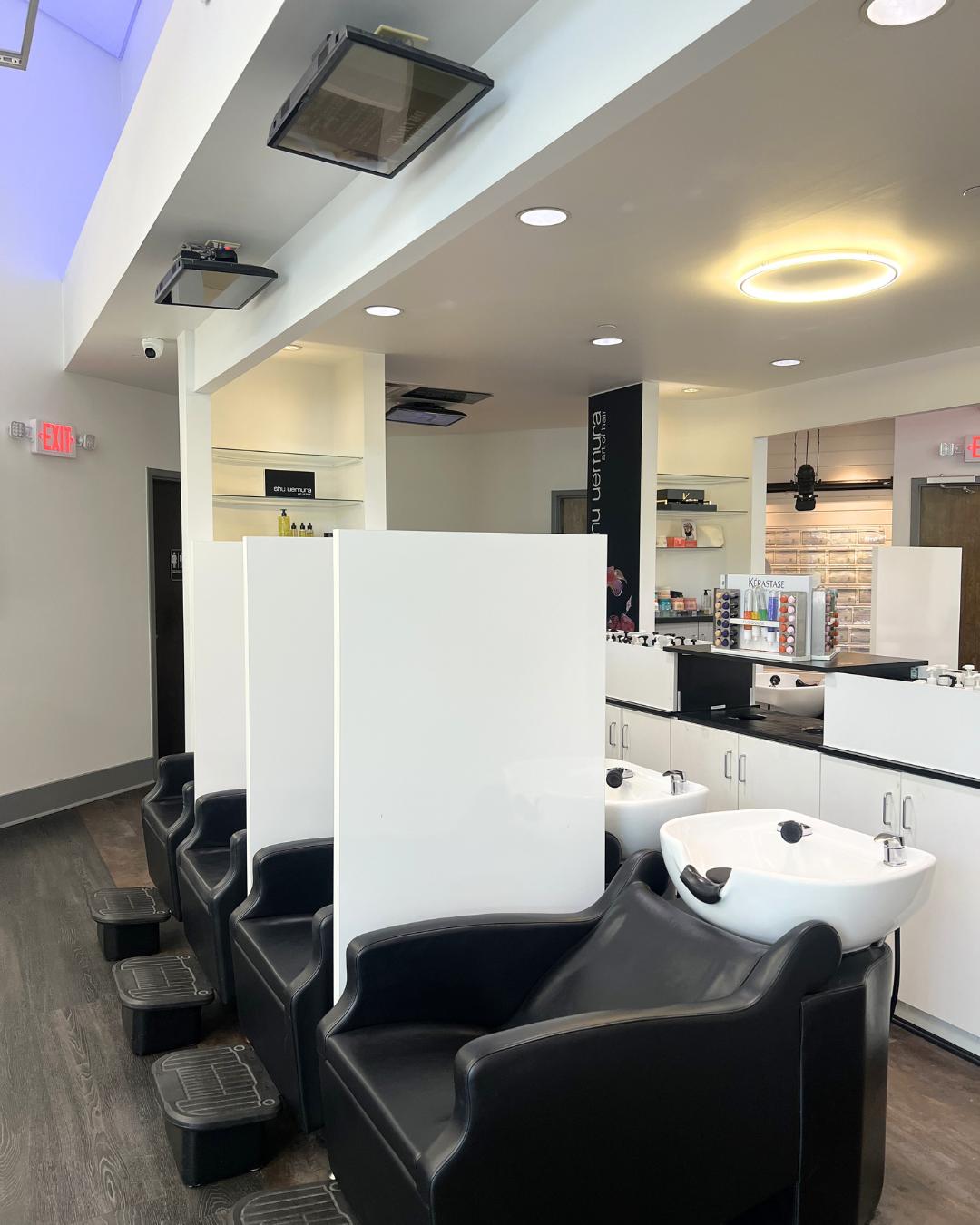shampoo bowls with screens side view