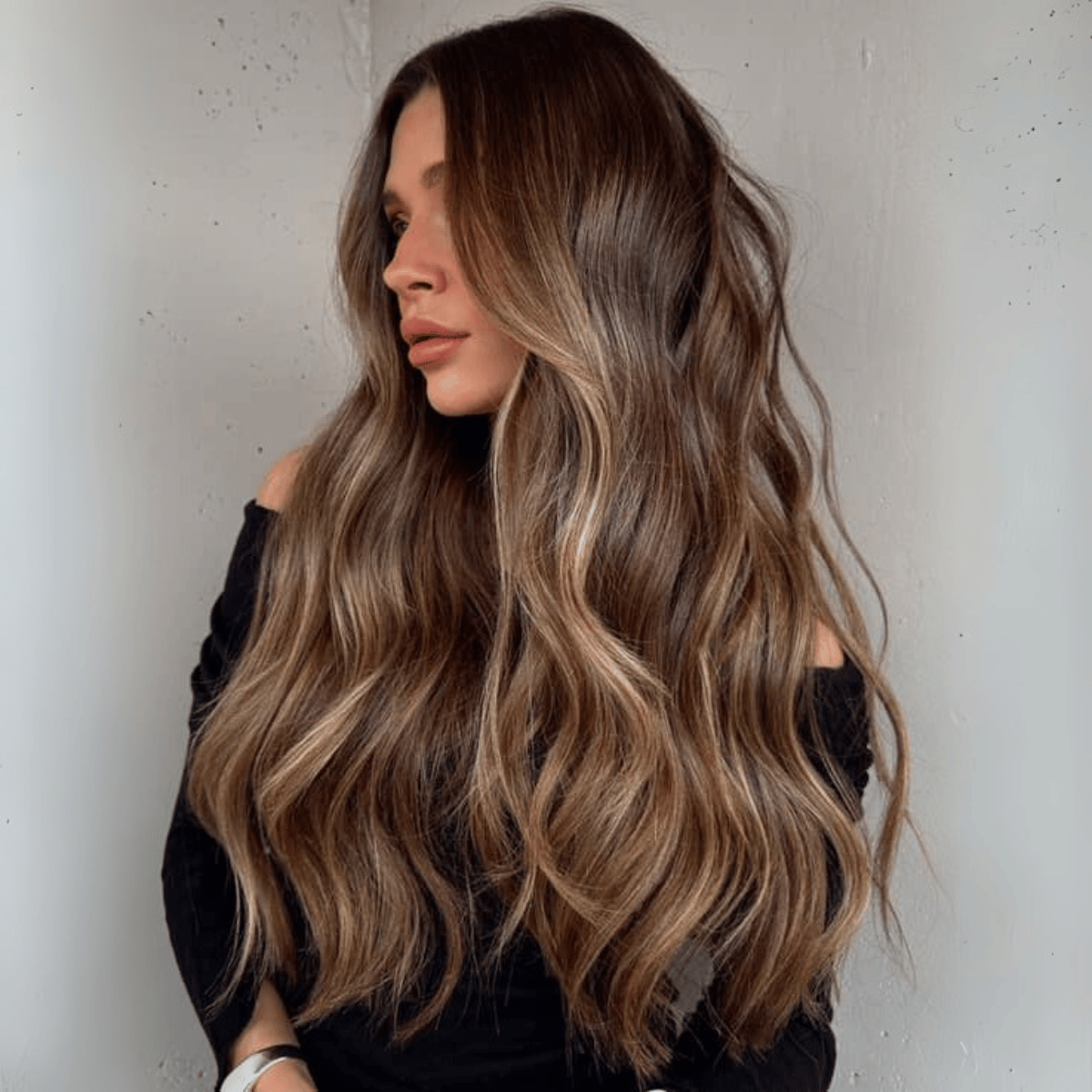 soft waves nude latte brunette
