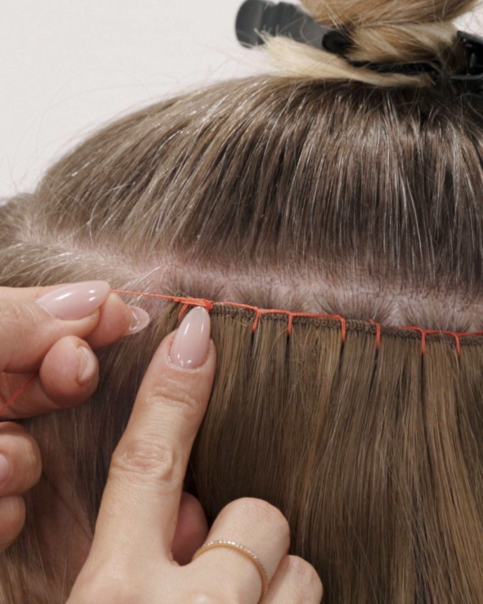 Close-up of BELLAMI Flex Weft 2.0 installation showing the slim, flexible seam.