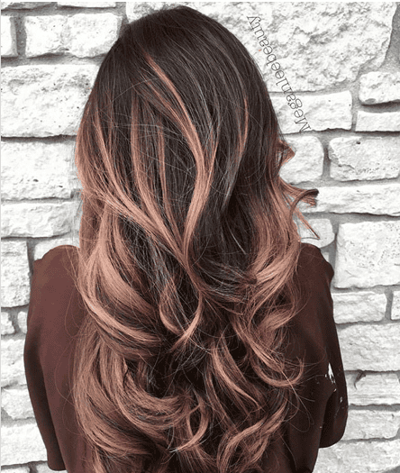 ROSE GOLD BROWN BALAYAGE