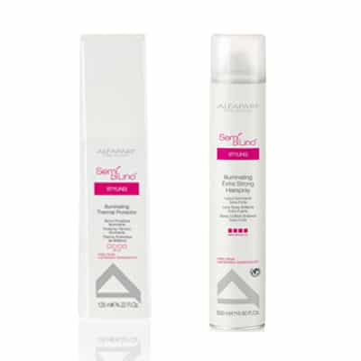 Illuminating Thermal Protector and Illuminating Volumizing Extra Strong Hold Hairspray From Alfaparf Milano