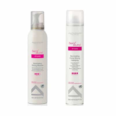 Illuminating Mousse From Alfaparf Milano and Illuminating Volumizing Extra Strong Hold Hairspray From Alfaparf Milano