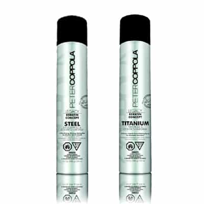 STEEL and TITANIUM Finishing Hairsprays From Peter Coppola