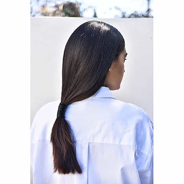 adir abergel virtue celebrity hair jessica biel low wrapped ponytail steps