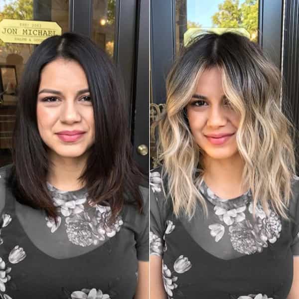 gorgeous balayage hair color transformation on dark hair by @danielmbeauty