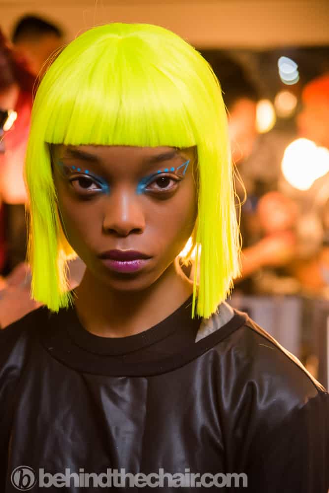 Jeremy Scott FW18 Hair by Eugene Souleiman for Wella Professionals and Nails by essie
