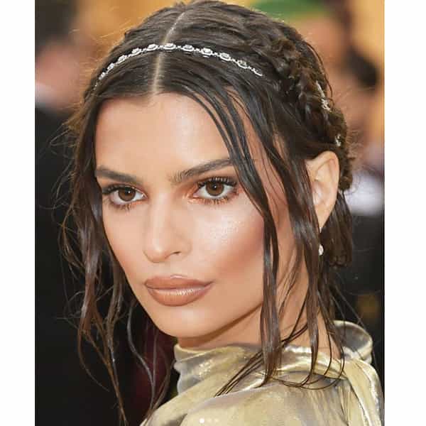 Met Gala 2018 Emily Ratajkowski Jennifer Yepez Goddess Braids Wet Look Red Carpet Celebrity Styling How-To Steps