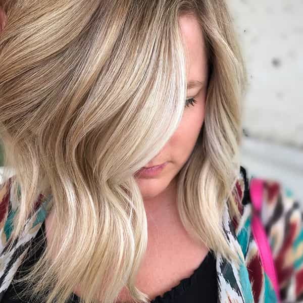 Sandy Blonde Balayage + Money Piece
