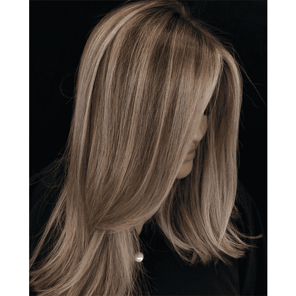balayage, hair color, brunette, straight hair