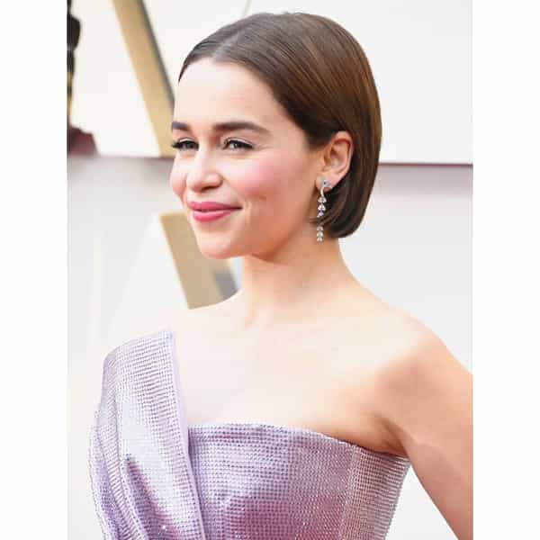 Emilia Clarke Game Of Thones Khaleesi Hair Brunette Bob Oscars 2019 Nicola Clarke Color Formulas