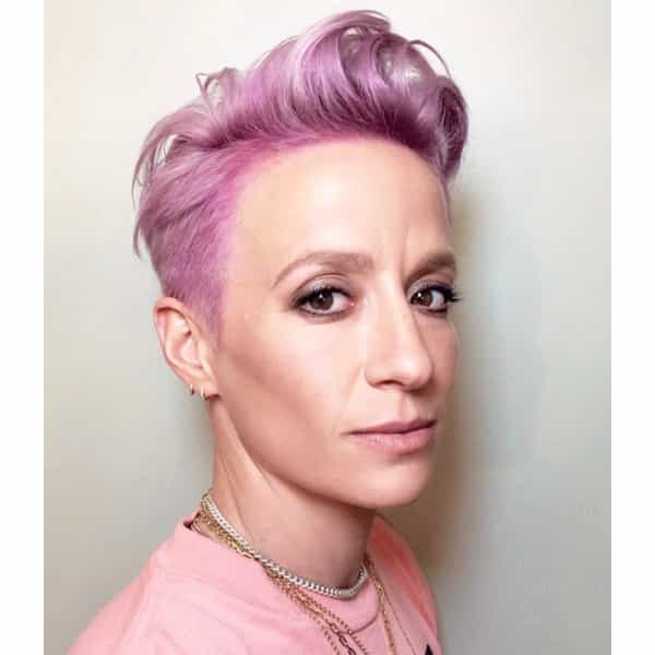 American Soccor Captain Megan Rapinoe's Pink Hair Color Formulas Joico Riawna Capri