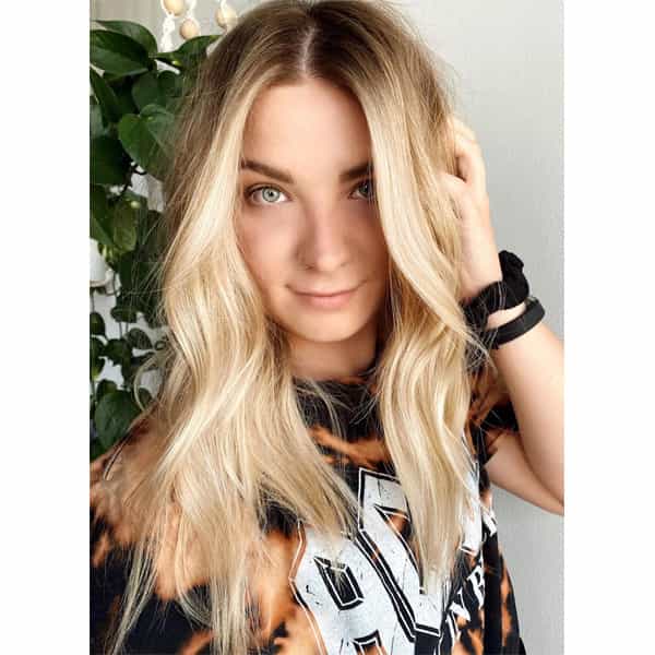 Transformation Brassy To Rooty Blonde Formula How To Jamie Park @hairbyjpark Alfaparf Milano Redken Olaplex