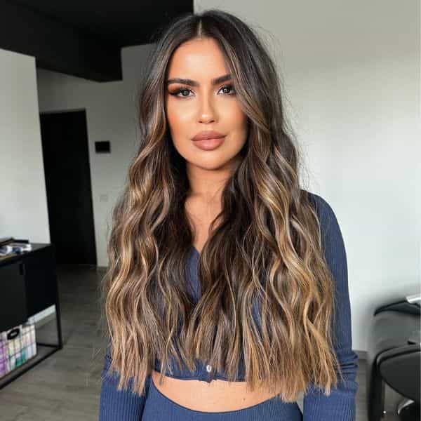 Backlit golden brunette formula how-to steps tutorial using Moroccanoil