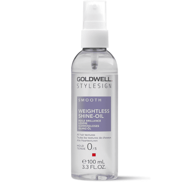 Goldwell StyleSign Weightless Shine Oil on display in a white bottle.