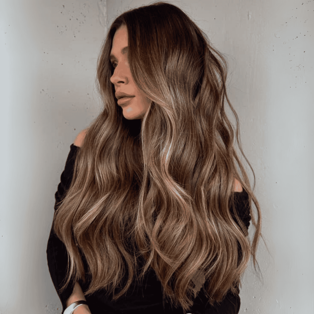 soft waves nude latte brunette