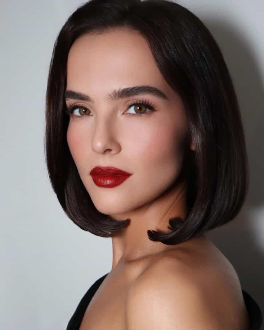 caviar brunette Zoey Deutch Photo Credit Instagram via @bridgetbragerhair