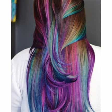 Rainbow winner entry by hairstylist @alix_maya for the 2016 #ONESHOT Hair Awards Hot Shot