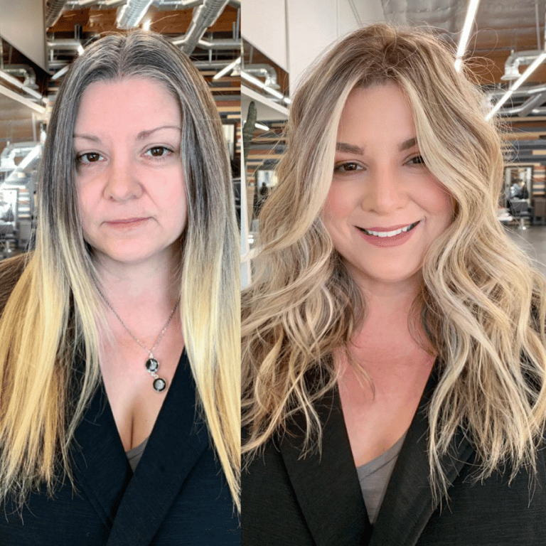 Overall Transformation winner entry by hairstylist @jmalonehair for the 2019 #ONESHOT Hair Awards Hot Shot