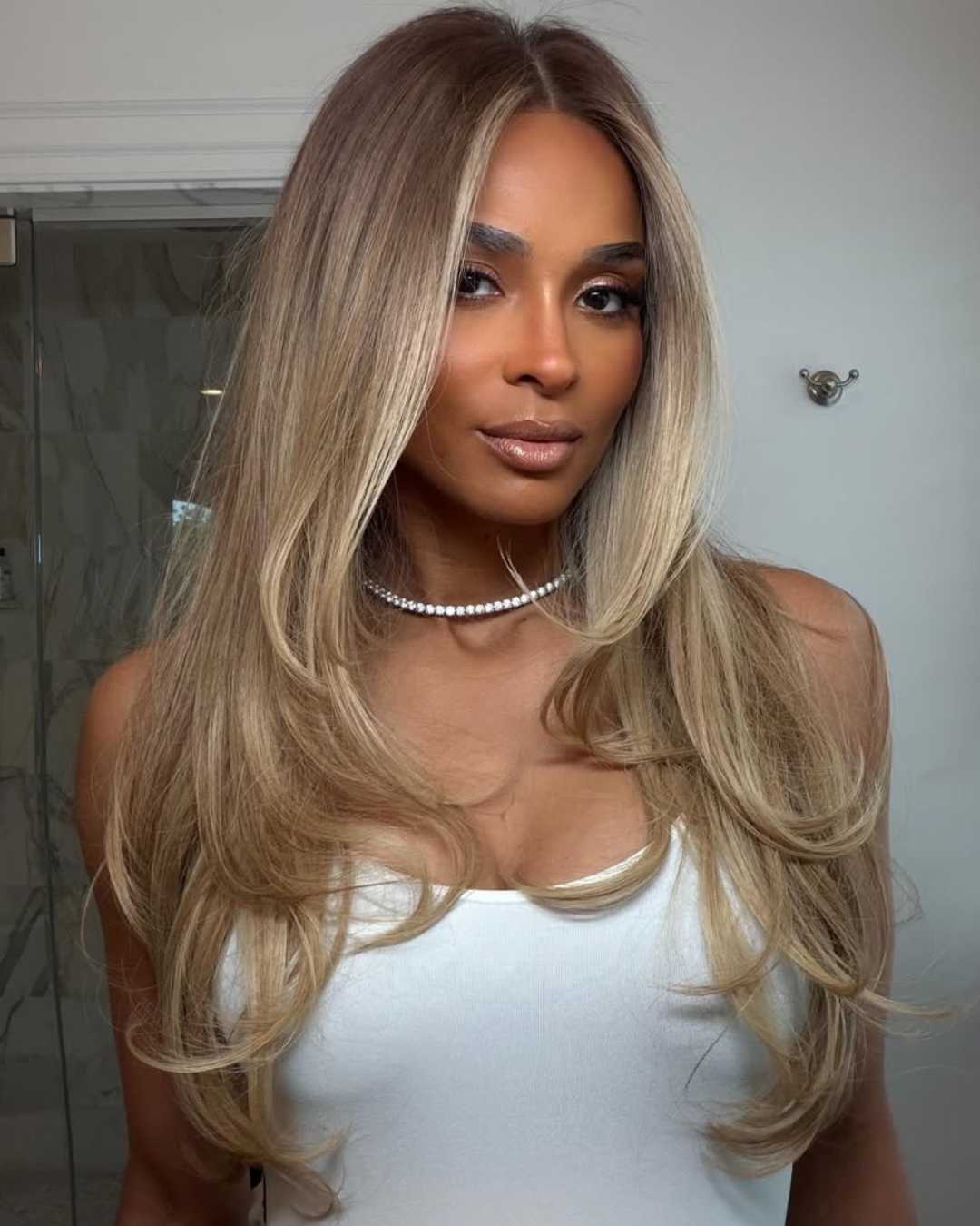 ciara with brown butter highights Ciara, color by @iamdavontae Photo Credit Instagram via @ciara