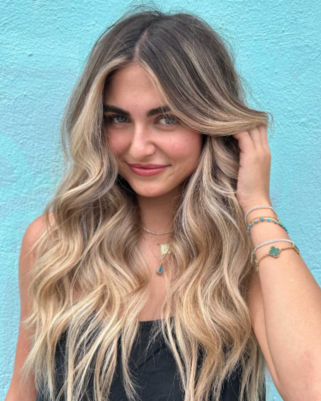 eric michael hair high contrast balayage after