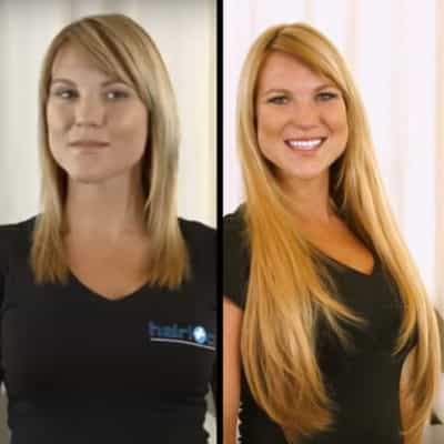 I-Tip Extensions Before and After- Hairlocs