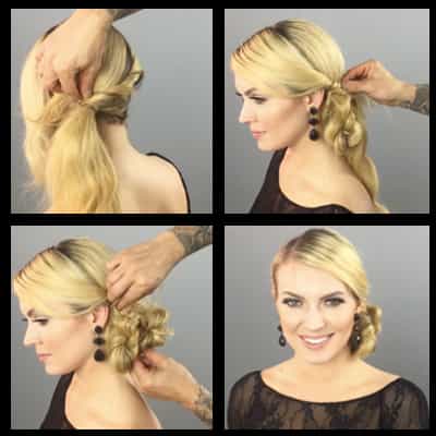 Knotted Side Swept Chignon - Farouk