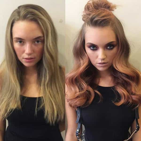 Hairstyle transformation - half updo with curls by james earnshaw