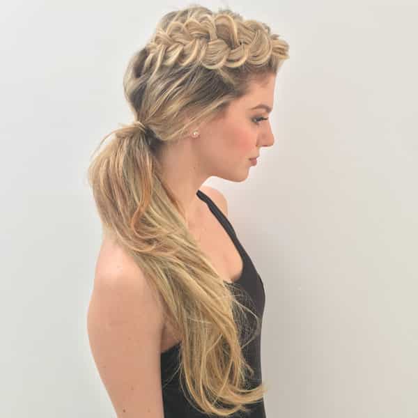 Watch + Create This Cool Elevated 3-Strand Braid + Low Ponytail