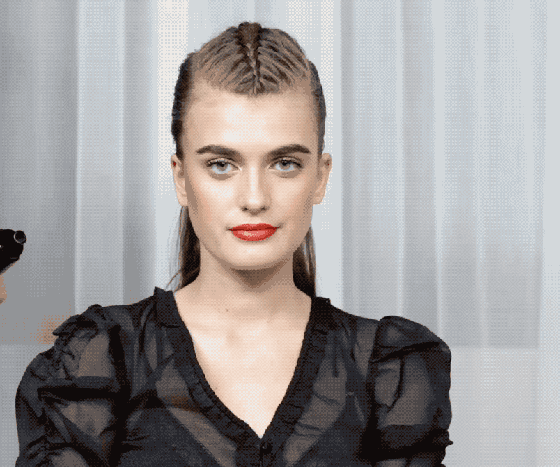 James Pecis Half-Up, Half-down Braided Style on Model @mackinely_hill