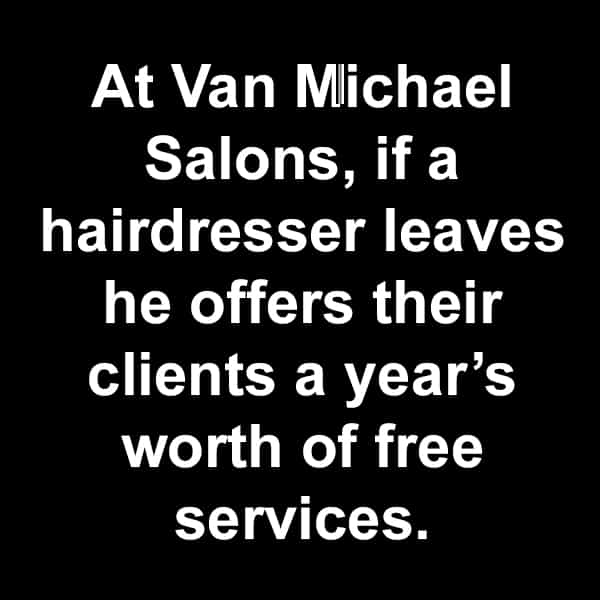 van council aveda van michael salons business walkout