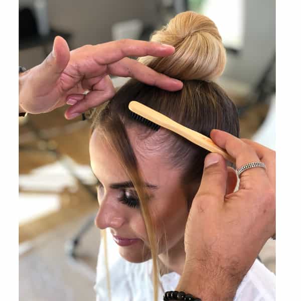 Styling Half Upstyle Sleek Bun Waves How To Richard Mannah Joico