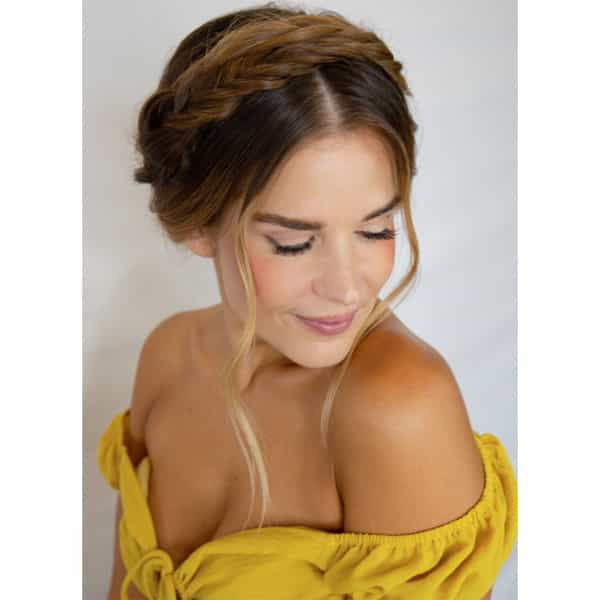 how to steps for halo chignon updo by colorproof