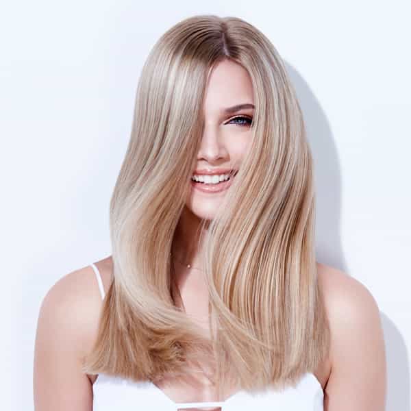 natural blonde with a shadow root low maintenance cream and sugar blonde joico step by step