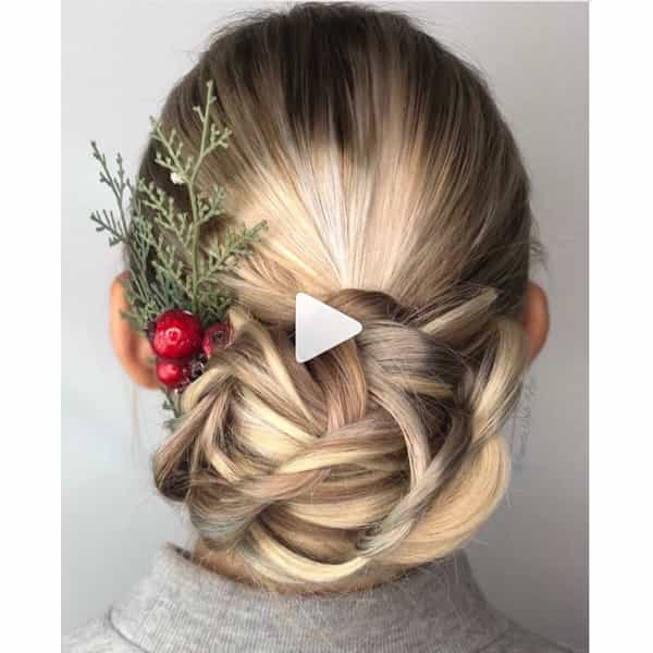 Holiday Updo Styling How To Instagram Video Annette Waligora @annette_updo_artist Alterna Haircare