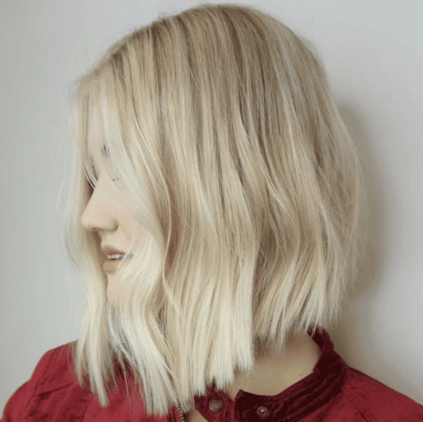 blonde, lob, waves, short hair