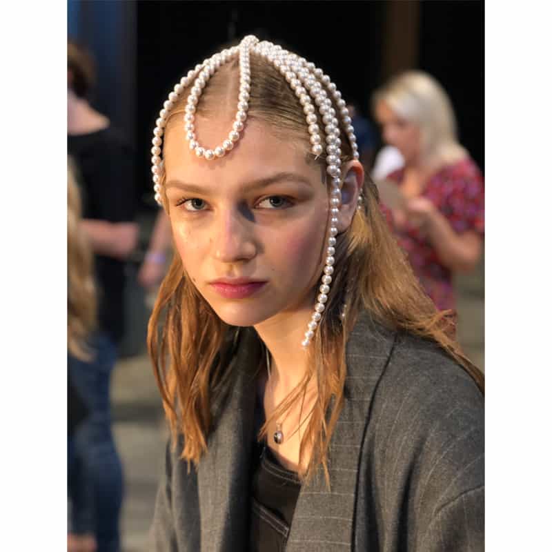 New York Fashion Week Hair Model Trend Hair Accessories Clips Pearls Embellishments Flowers